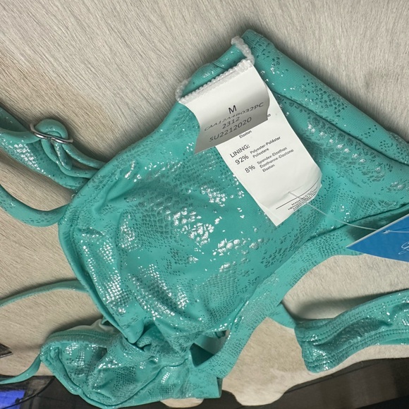 CUPSHE- NWT Atlantis Keyhole Bikini Bralette (M) & Ultra Cheeky Bottoms (S) - Picture 7 of 9